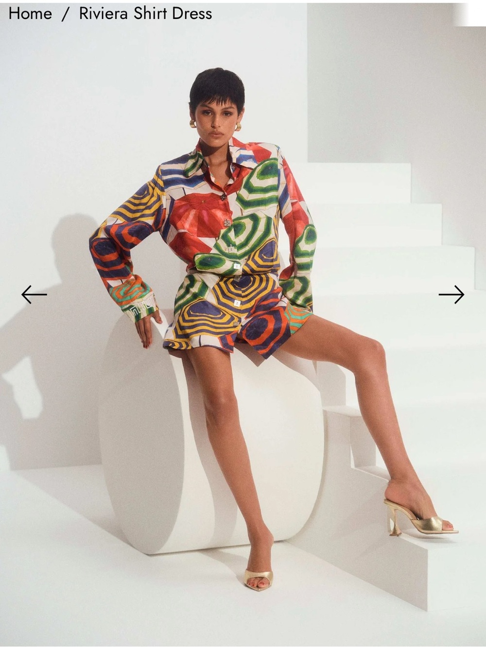 Riviera Multicolor Shirt Dress - Picture 3 of 5